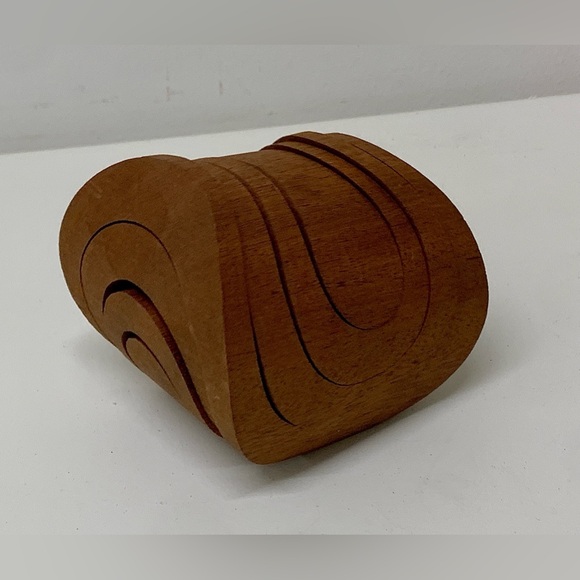 Mid Century Vtg Modern Art Solid Hardwood Sculpture Puzzle - Picture 12 of 12